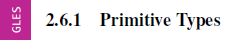 gles primitive types