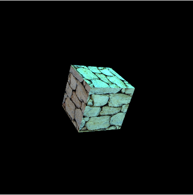 cube textured with simple lighting